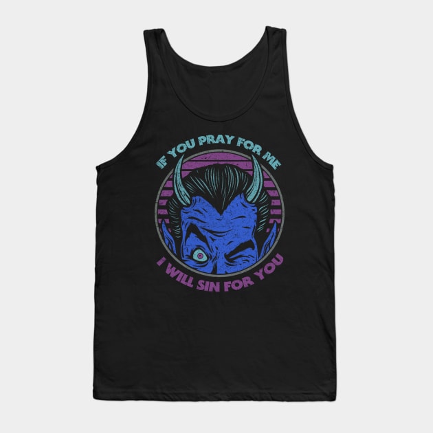 "SIN FOR YOU" BLUE Tank Top by joeyjamesartworx